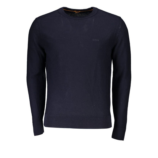 Hugo Boss Blue Wool Men Sweater