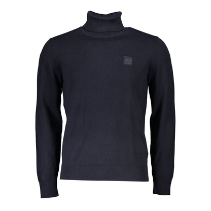 Hugo Boss Blue Cotton Men Sweater