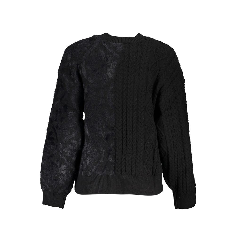 Desigual Elegant Turtleneck Sweater with Contrast Details