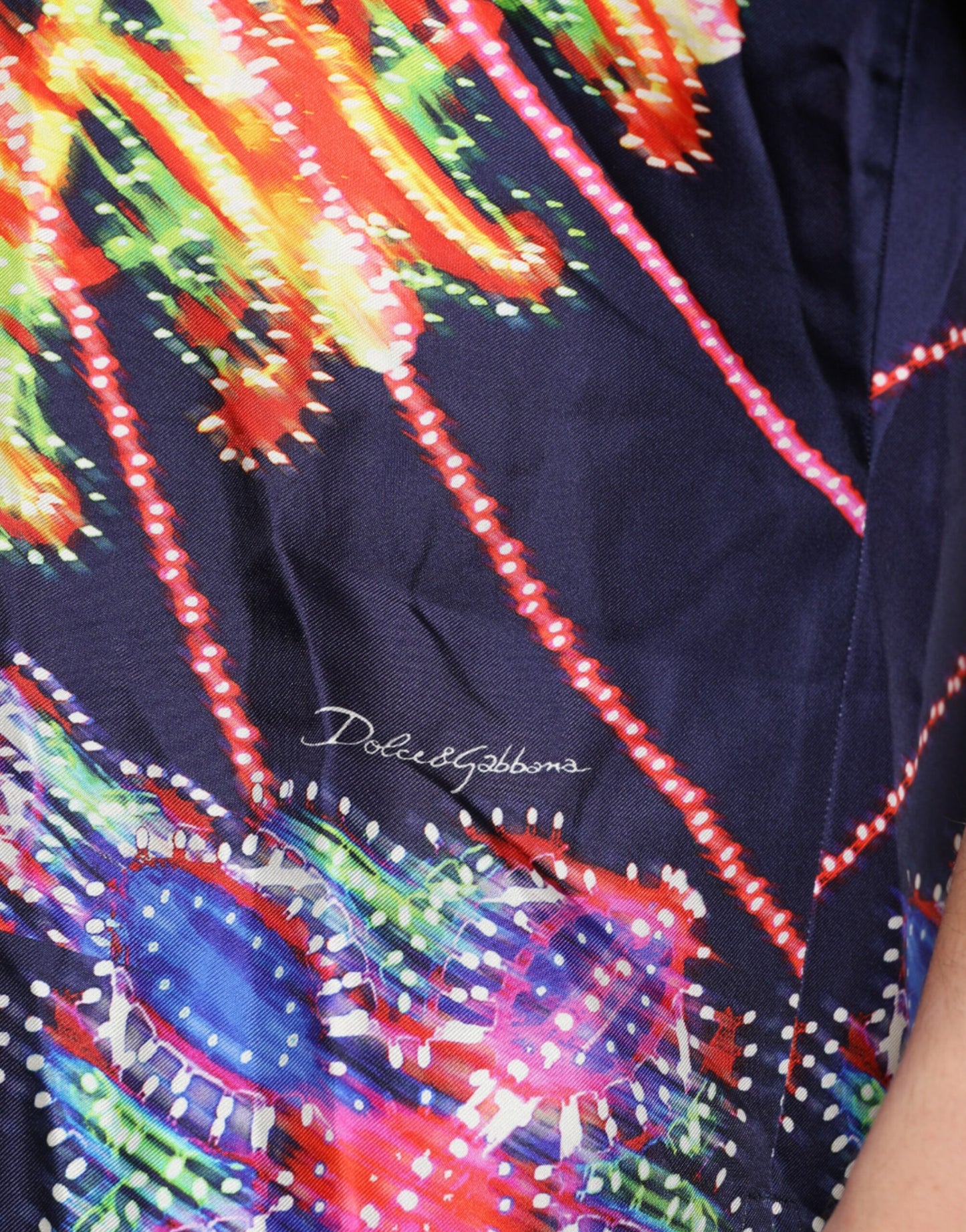 Dolce & Gabbana Multicolor Luminarie Silk Casual Shirt