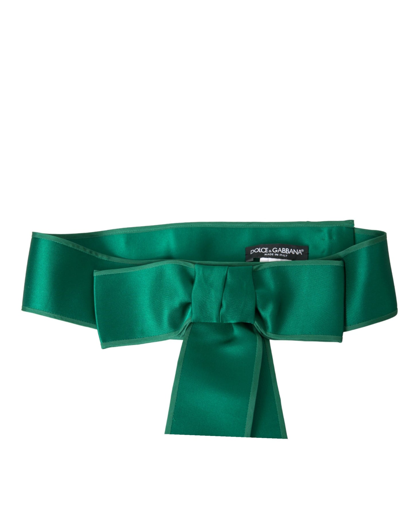 Dolce & Gabbana Green Silk Satin Waist Women Belt