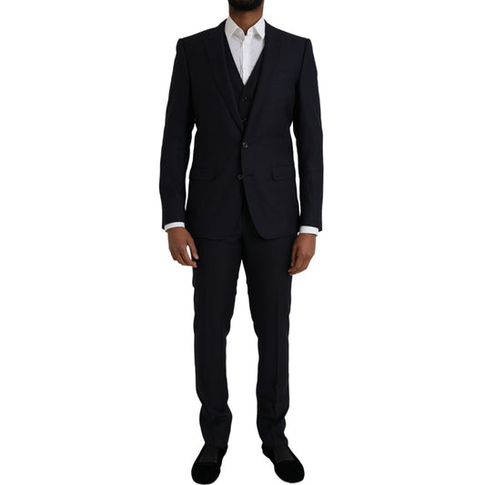 Dolce & Gabbana Blue Fantasy MARTINI Formal 3 Piece Suit