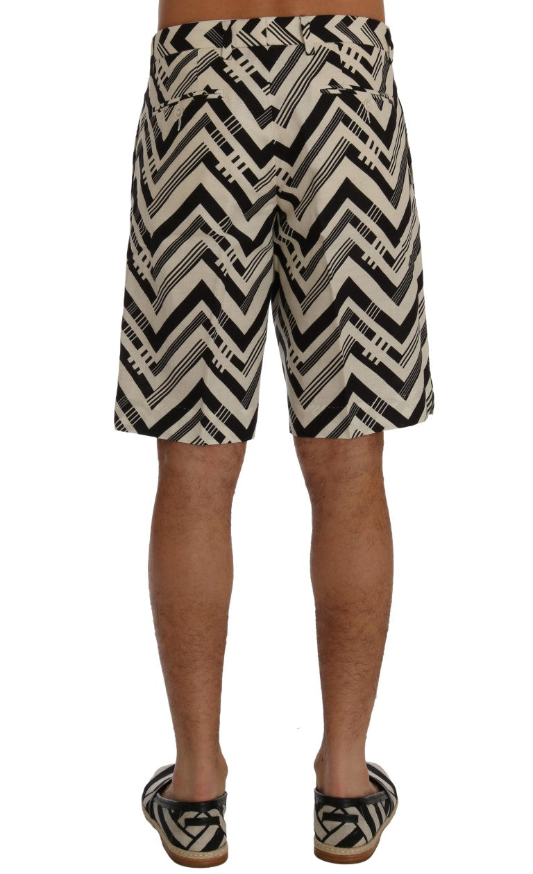 Dolce & Gabbana Striped Casual Knee-High Shorts