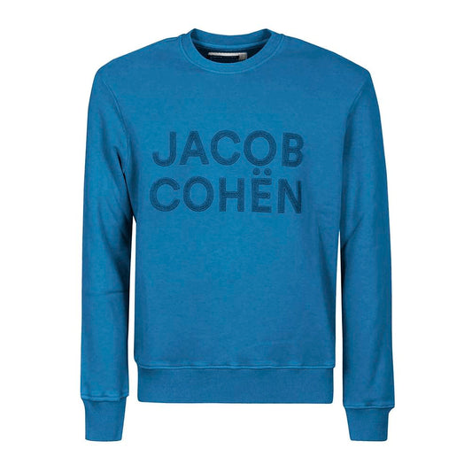 Jacob Cohen Light Blue Cotton Men Sweater