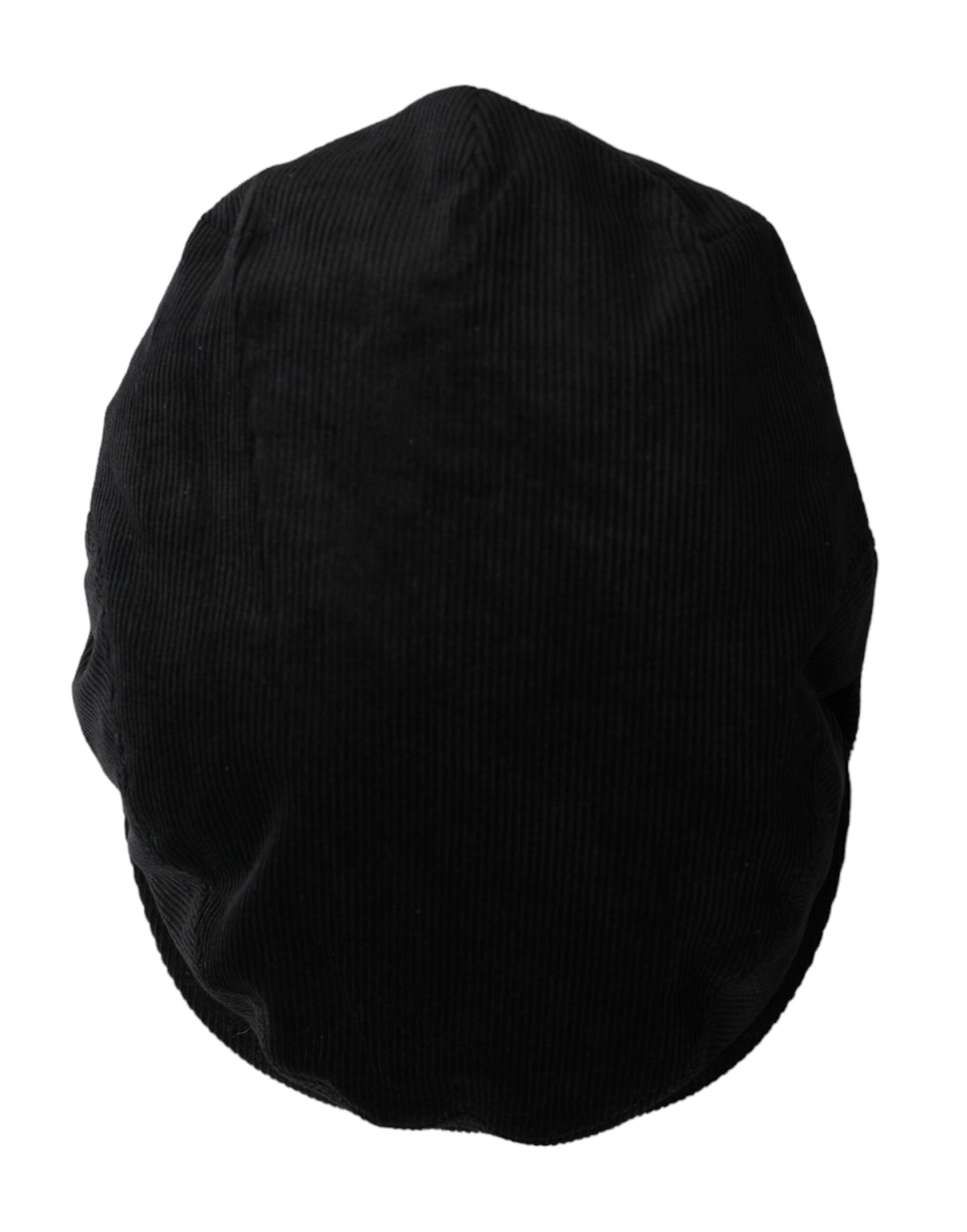 Dolce & Gabbana Black Corduroy Crown Newsboy Hat Men