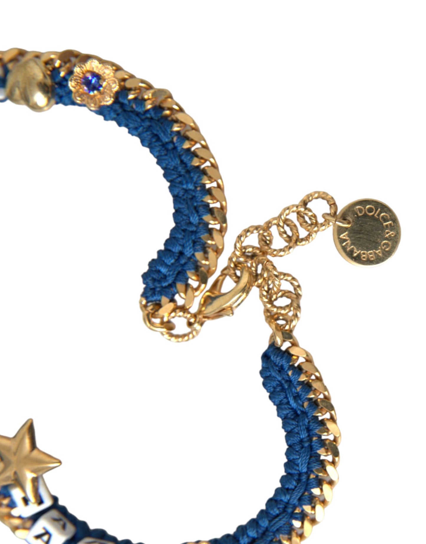 Dolce & Gabbana Gold Tone Brass Chain Iam The Star Bracelet