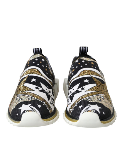 Dolce & Gabbana Multicolor Comet Star Print Sorrento Sneakers Shoes