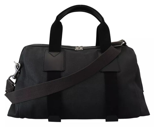 Dolce & Gabbana Black Gray Holdall Tote Men Hand Shoulder Bag