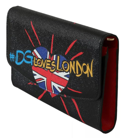 Dolce & Gabbana Black #DGLovesLondon Shoulder Wallet Leather Bag