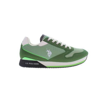 U.S. POLO ASSN. Green Polyester Men Sneaker