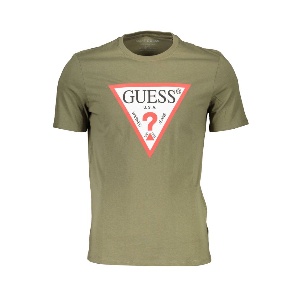 Guess Jeans Green Cotton Men TShirt