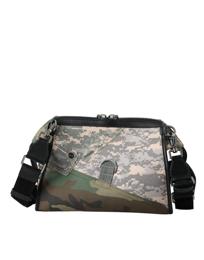 Dolce & Gabbana Multicolor Camouflage Patchwork Crossbody Bag