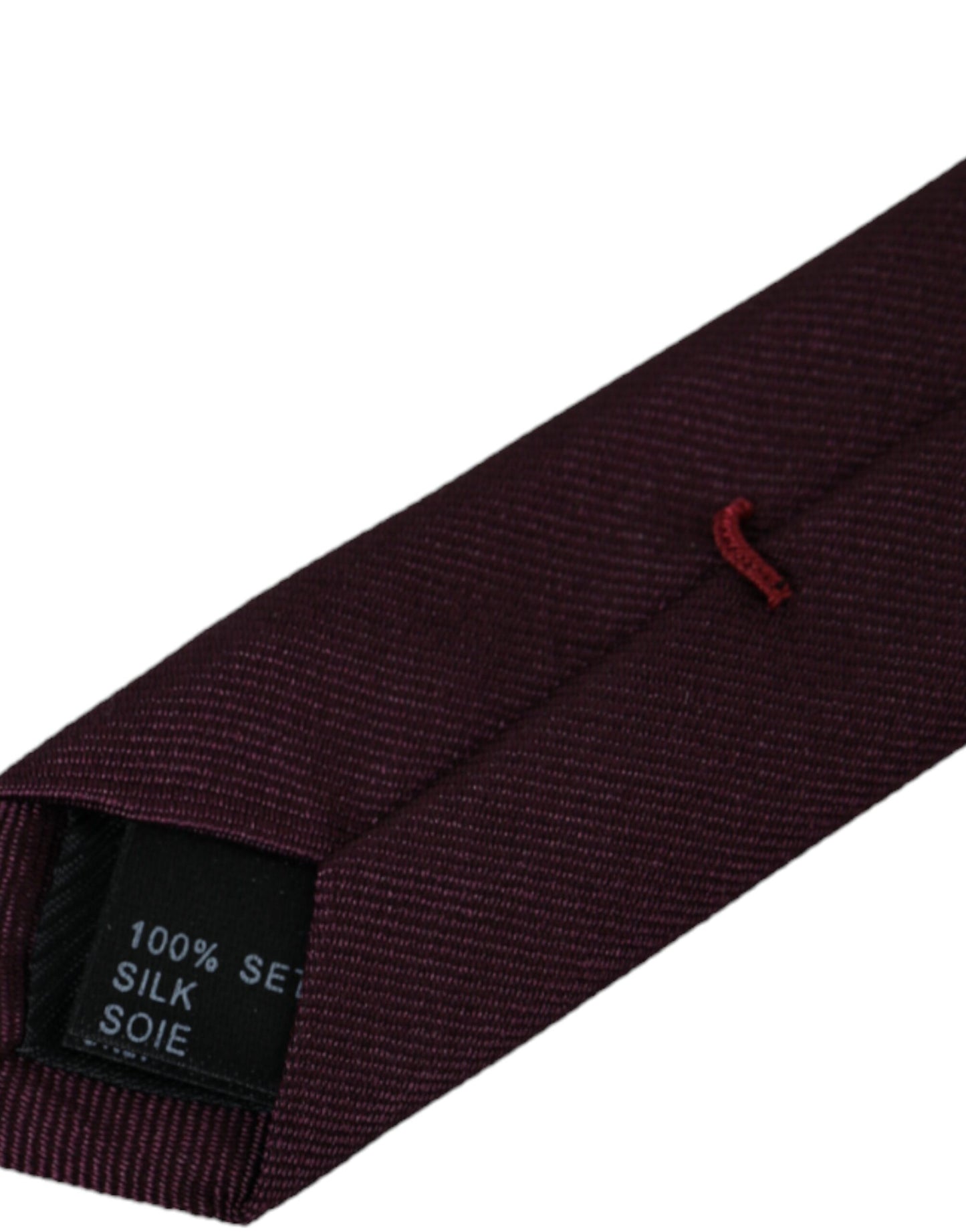 Dolce & Gabbana Bordeaux Solid 100% Silk Adjustable Men Tie