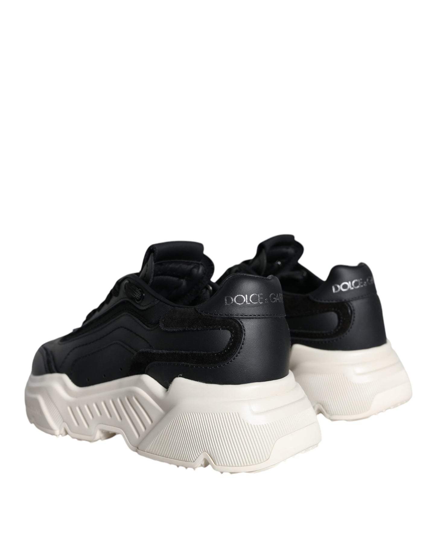 Dolce & Gabbana Black White DAYMASTER Leather Sneakers Shoes