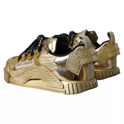 Dolce & Gabbana Metallic Gold NS1 Low Top Sneakers Shoes