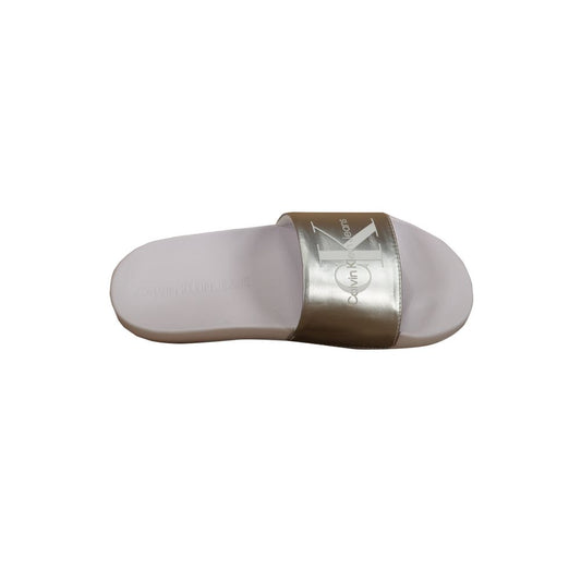 Calvin Klein Silver Polyester Sandal