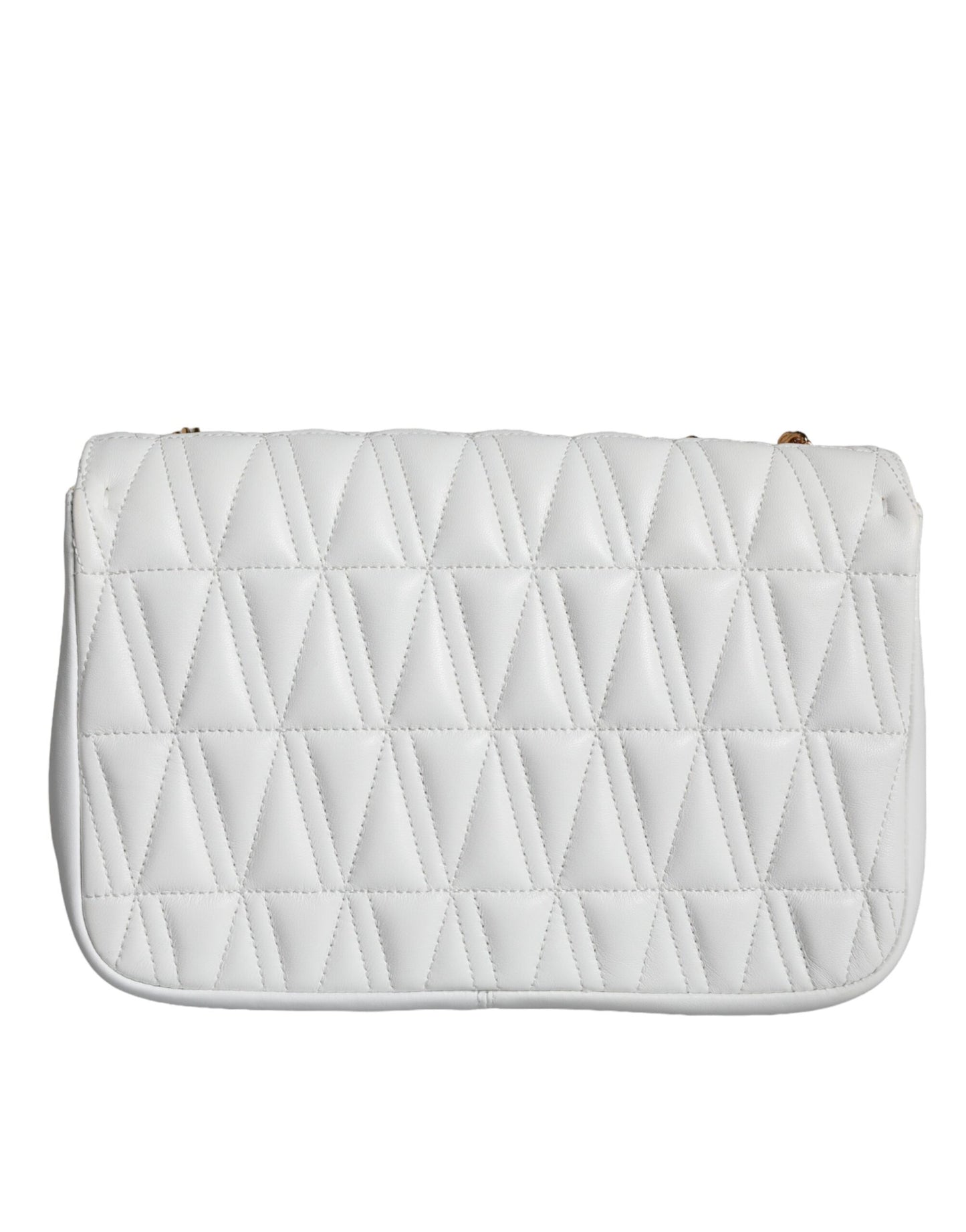 Versace White Mini Nappa Leather Crossbody Shoulder Bag