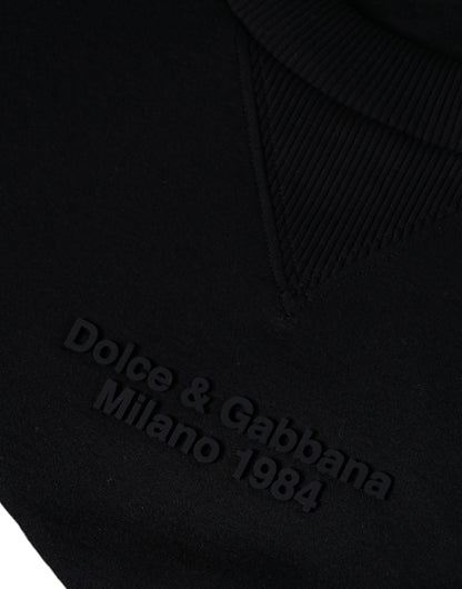 Dolce & Gabbana Black Leopard Crew Neck Sweatshirt Sweater