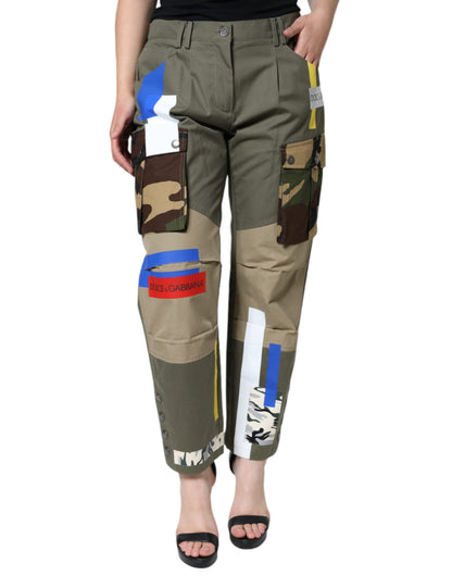 Dolce & Gabbana Green Military Cotton Cargo Pants