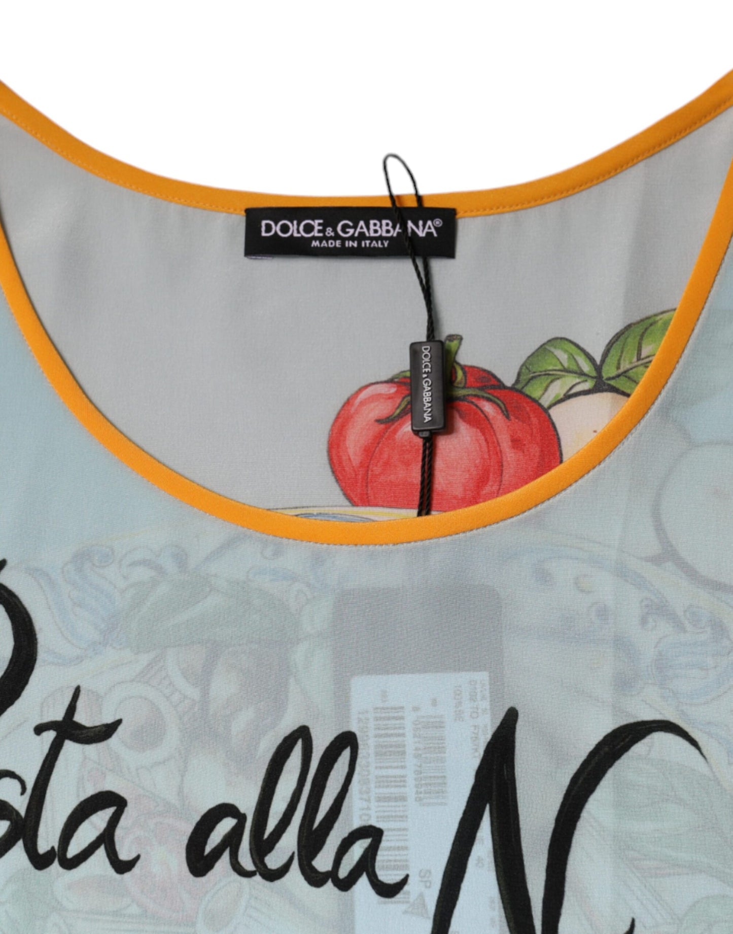 Dolce & Gabbana Multicolor Pasta Alla Norma Print Tank Top