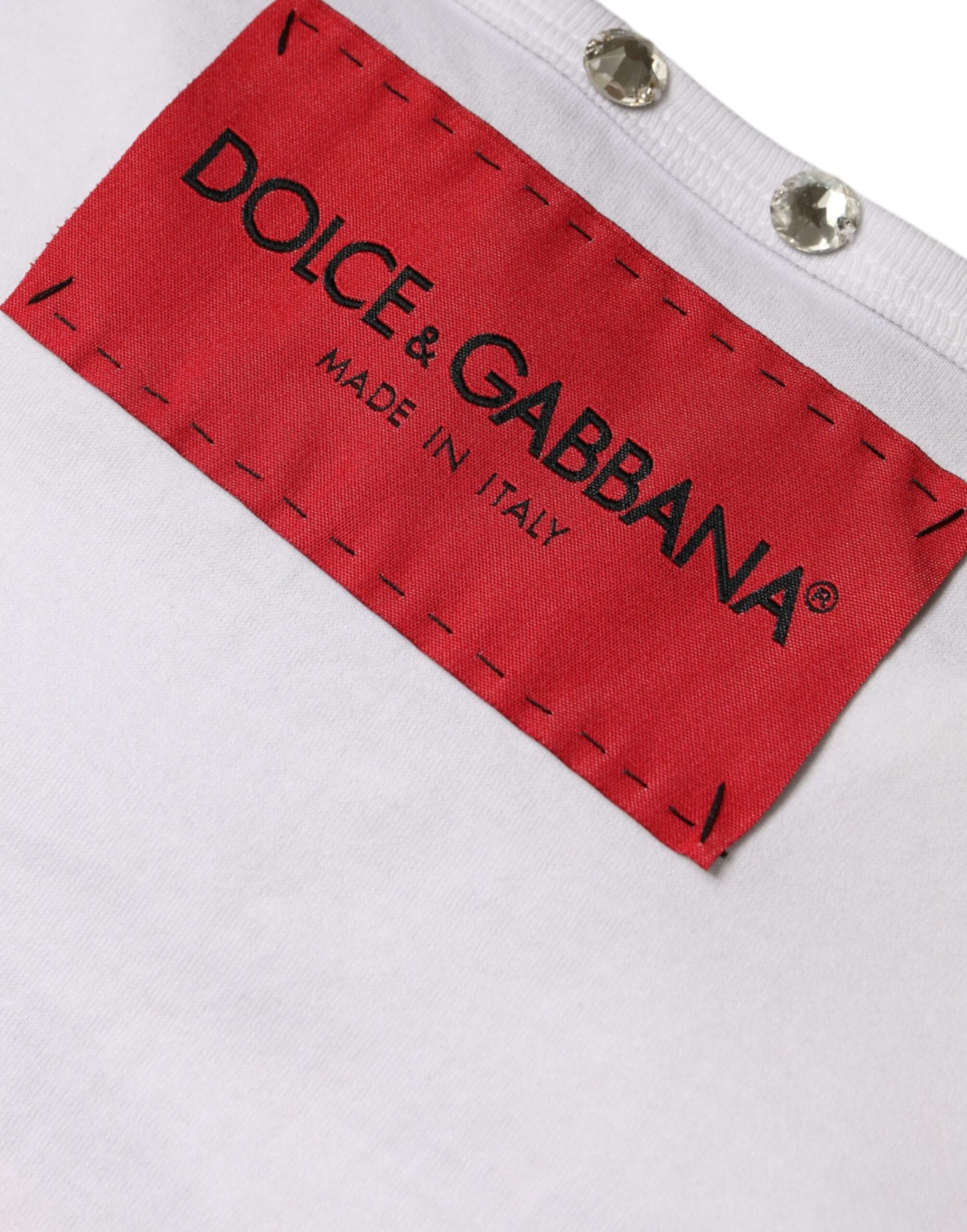 Dolce & Gabbana White I Love The Love Embellished Tank Top