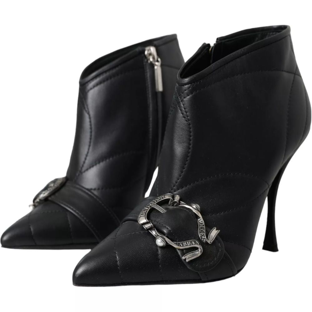 Dolce & Gabbana Black Leather Di Lambskin Boot