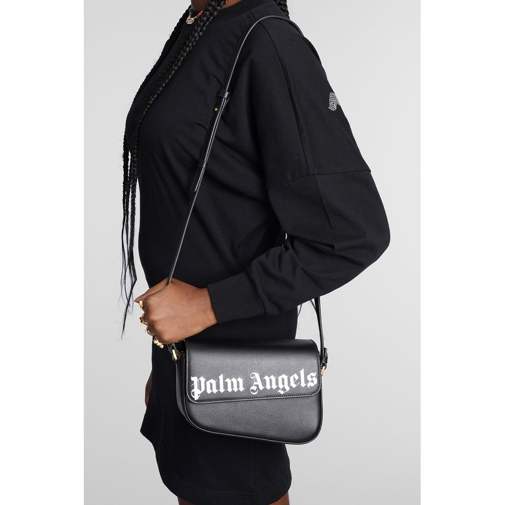 Palm Angels Black Leather Crossbody Bag