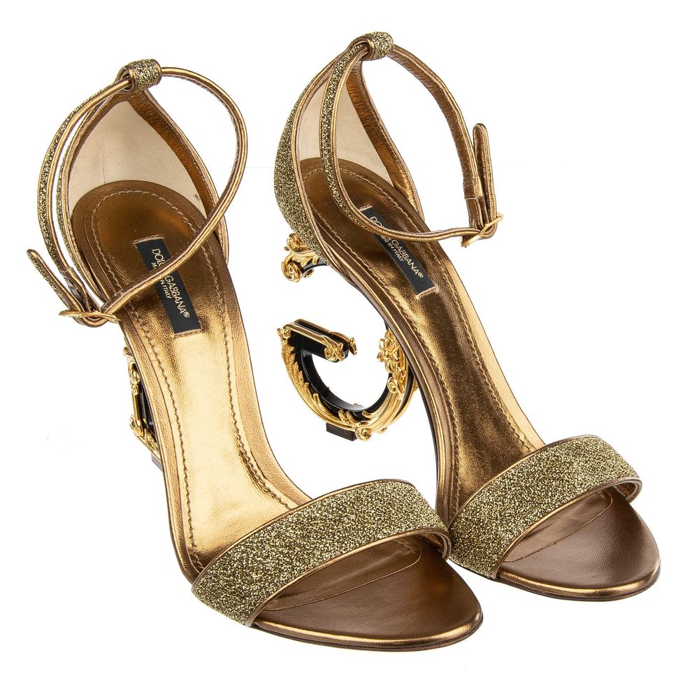 Dolce & Gabbana Yellow Leather Di Lambskin Sandal