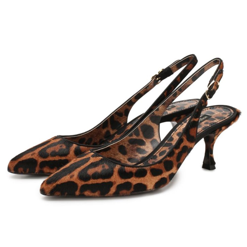 Dolce & Gabbana Brown Leather Di Calfskin Pump