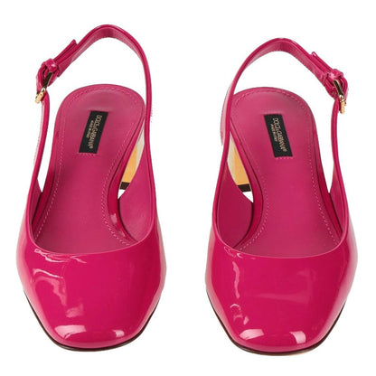 Dolce & Gabbana Fuchsia Leather Di Calfskin Pump