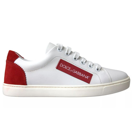 Dolce & Gabbana White Leather Di Calfskin Sneaker