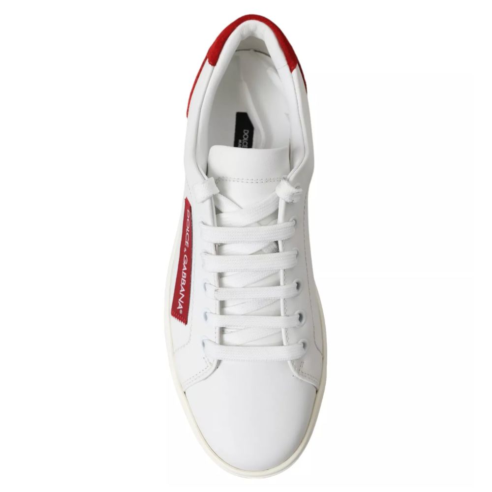 Dolce & Gabbana White Leather Di Calfskin Sneaker