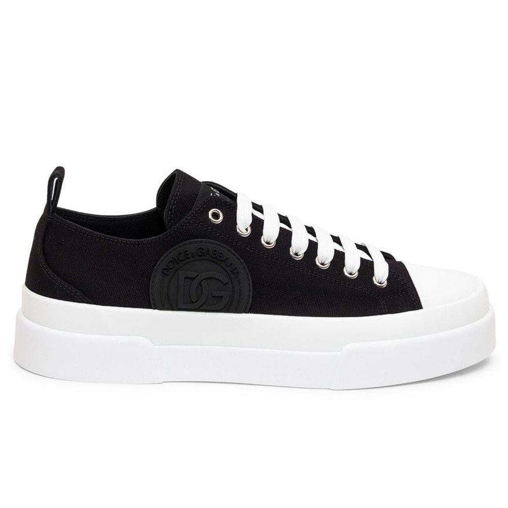 Dolce & Gabbana Black Cotton Sneaker