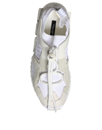 Dolce & Gabbana White Mesh Sorrento Trekking Sneakers Shoes