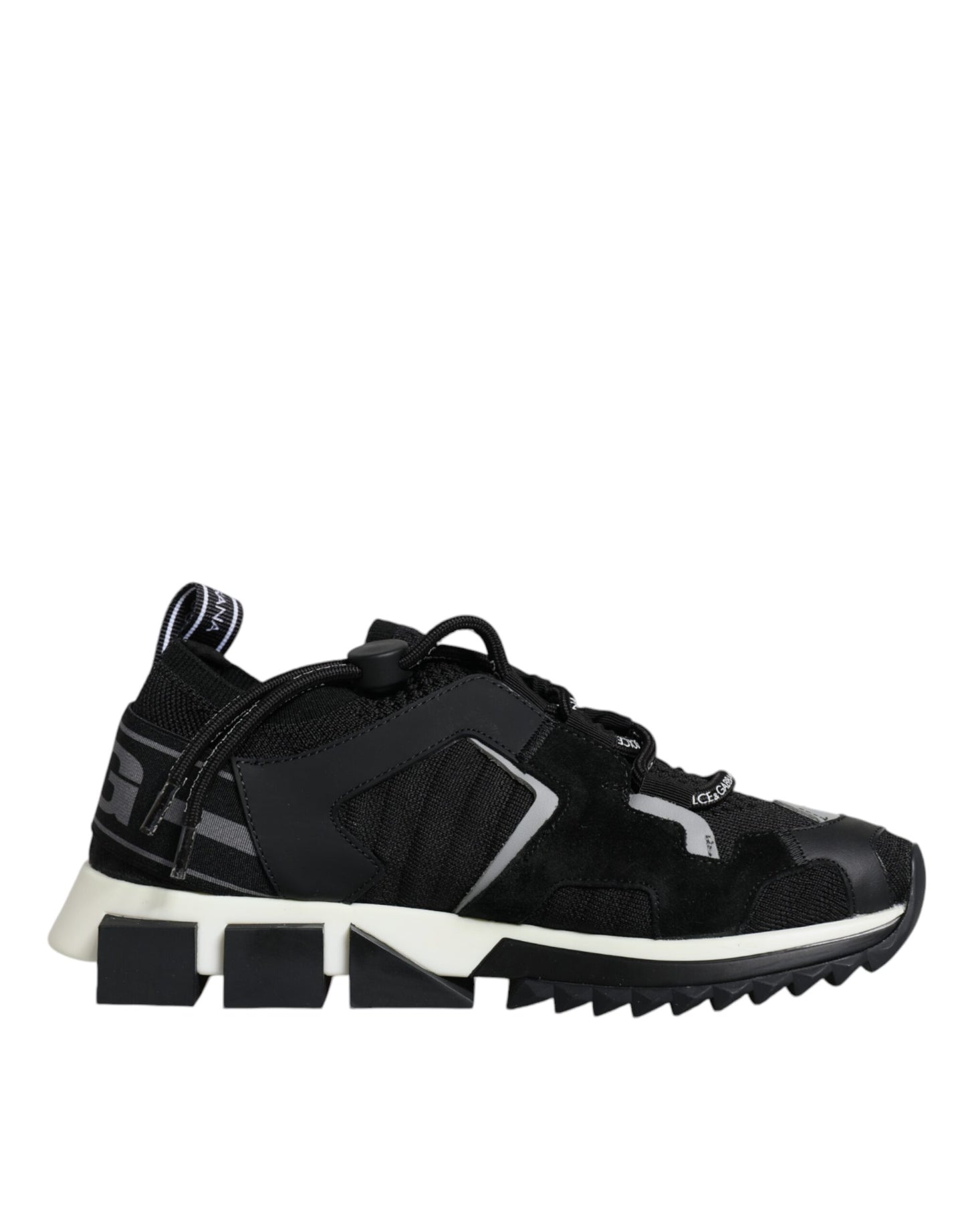 Dolce & Gabbana Black Mesh Sorrento Trekking Sneakers Shoes