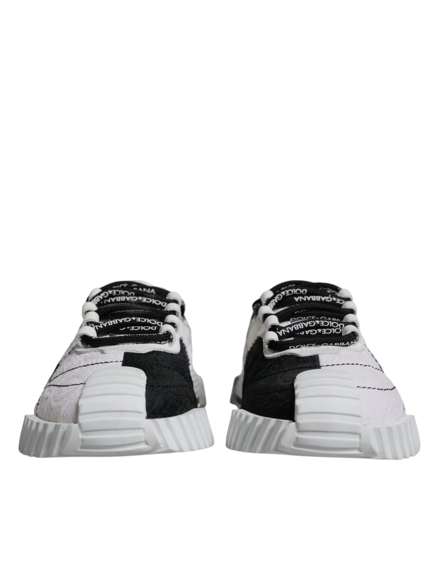 Dolce & Gabbana White Black Low Top NS1 Sneakers Shoes