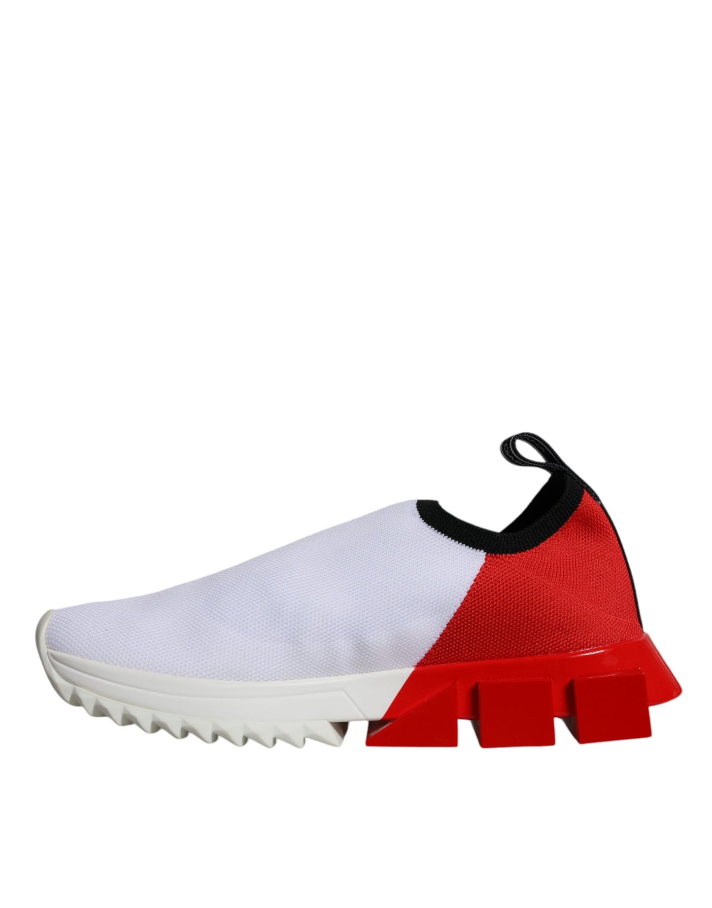 Dolce & Gabbana White Red Low Top Sorrento Men Sneakers Shoes