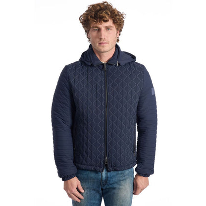 Roberto Pepe Luxury Blue Polyammide Jacket