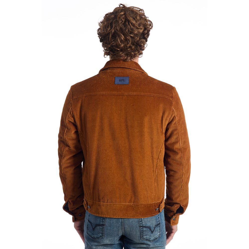 Roberto Pepe Luxury Brown Cotton Jacket