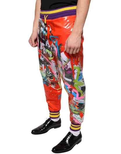 Dolce & Gabbana Multicolor Printed Jogger Sweatpants Pants