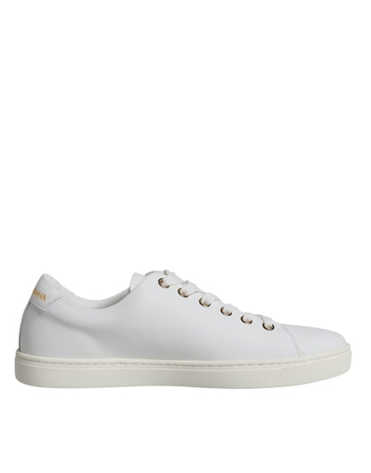 Dolce & Gabbana White Portofino Sacred Heart Sneakers Shoes