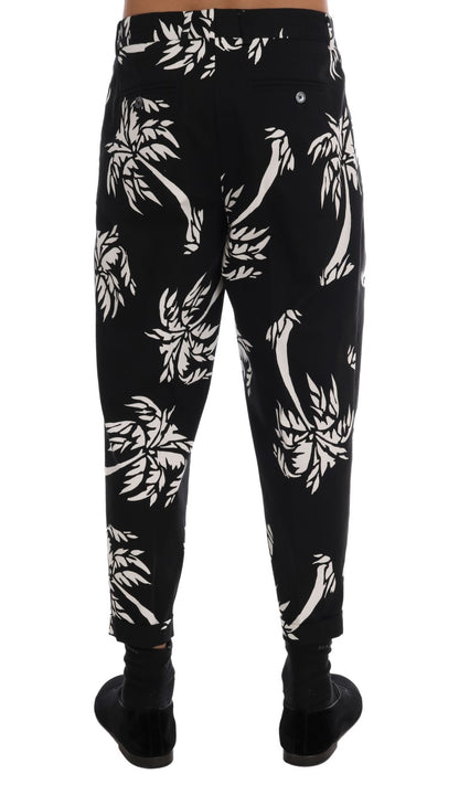 Dolce & Gabbana Elegant Tree Print Ankle Trousers