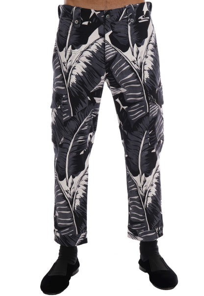 Dolce & Gabbana Elegant Capri Casual Pants in Banana Leaf Print