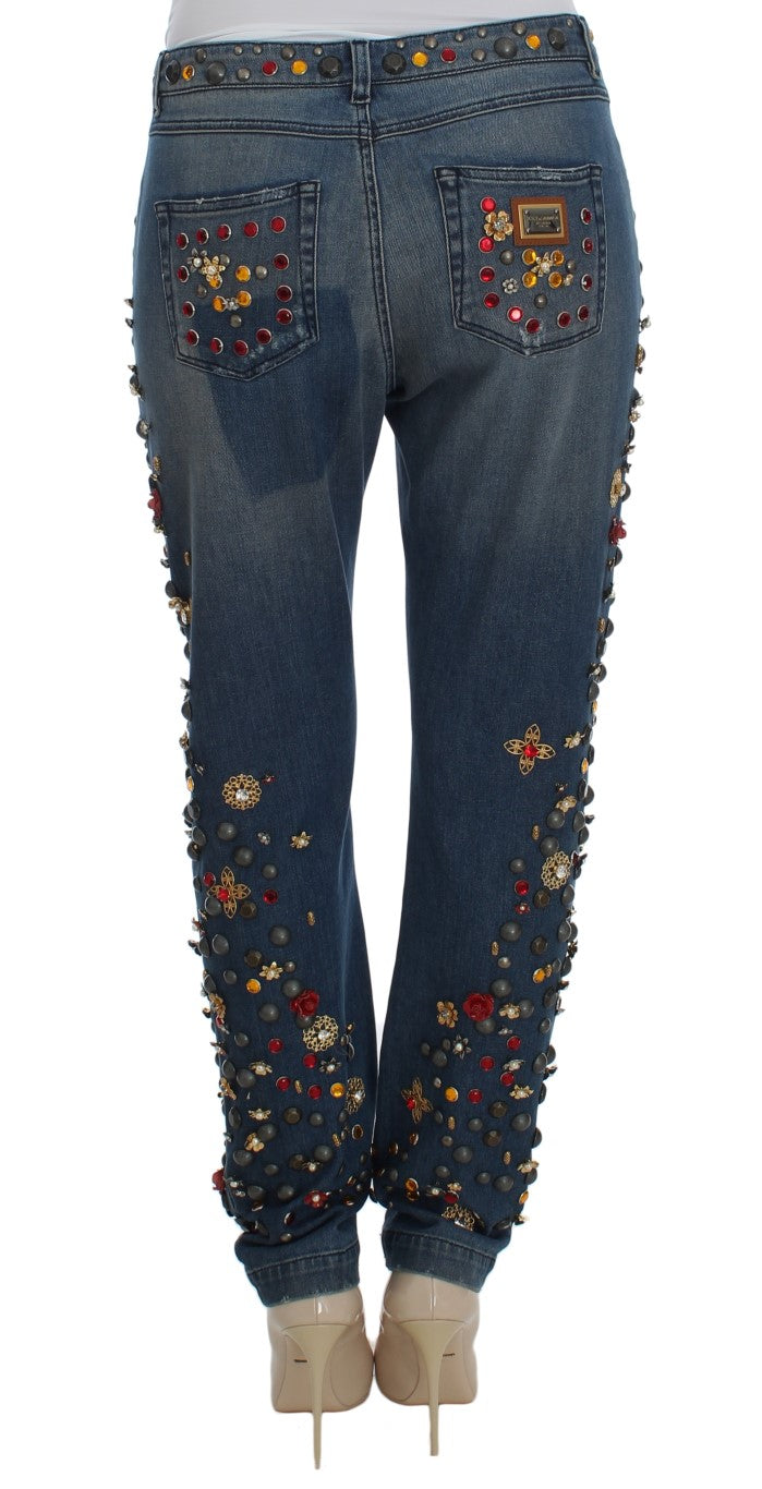 Dolce & Gabbana Enchanted Sicily Embellished Boyfriend Jeans