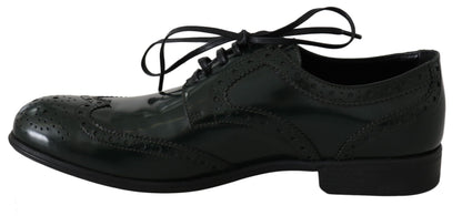 Dolce & Gabbana Elegant Green Brogues Oxford Wingtip Flats