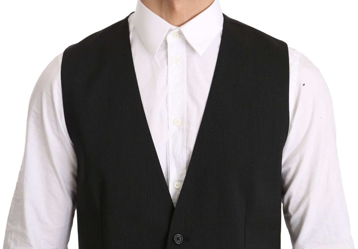 Dolce & Gabbana Elegant Gray Formal Vest - Regular Fit