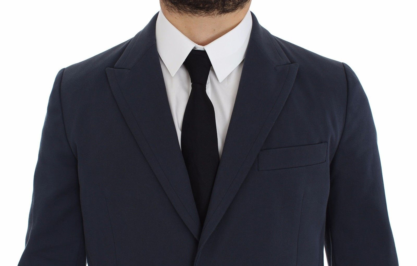 Dolce & Gabbana Elegant Blue Cotton Stretch Blazer Jacket